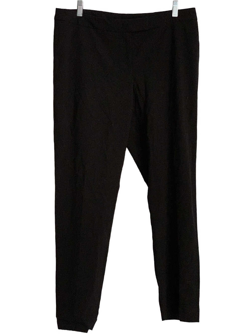 ANNE KLEIN Women’s Black Unlined Front Zipper Back Pockets Trousers